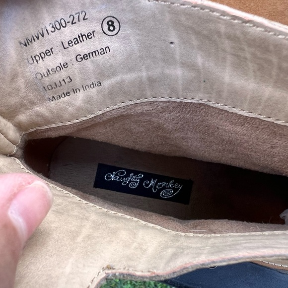 Naughty Monkey Tan Ankle Boots with Studded Straps - Picture 5 of 7